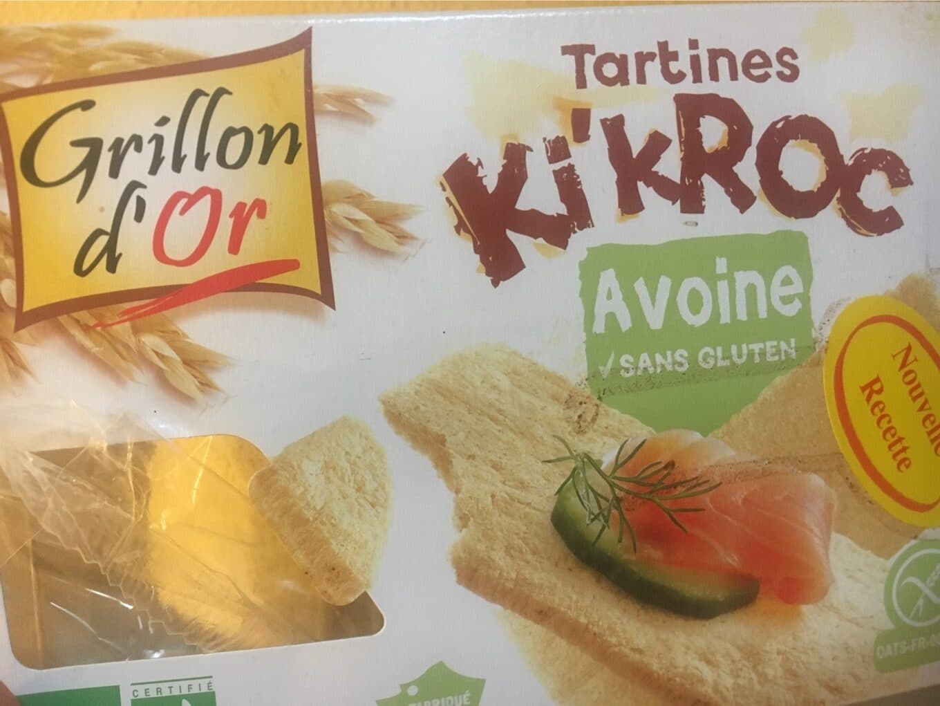 Grillon d'Or Tartines Ki'kroc Avoine Sans Gluten packshot