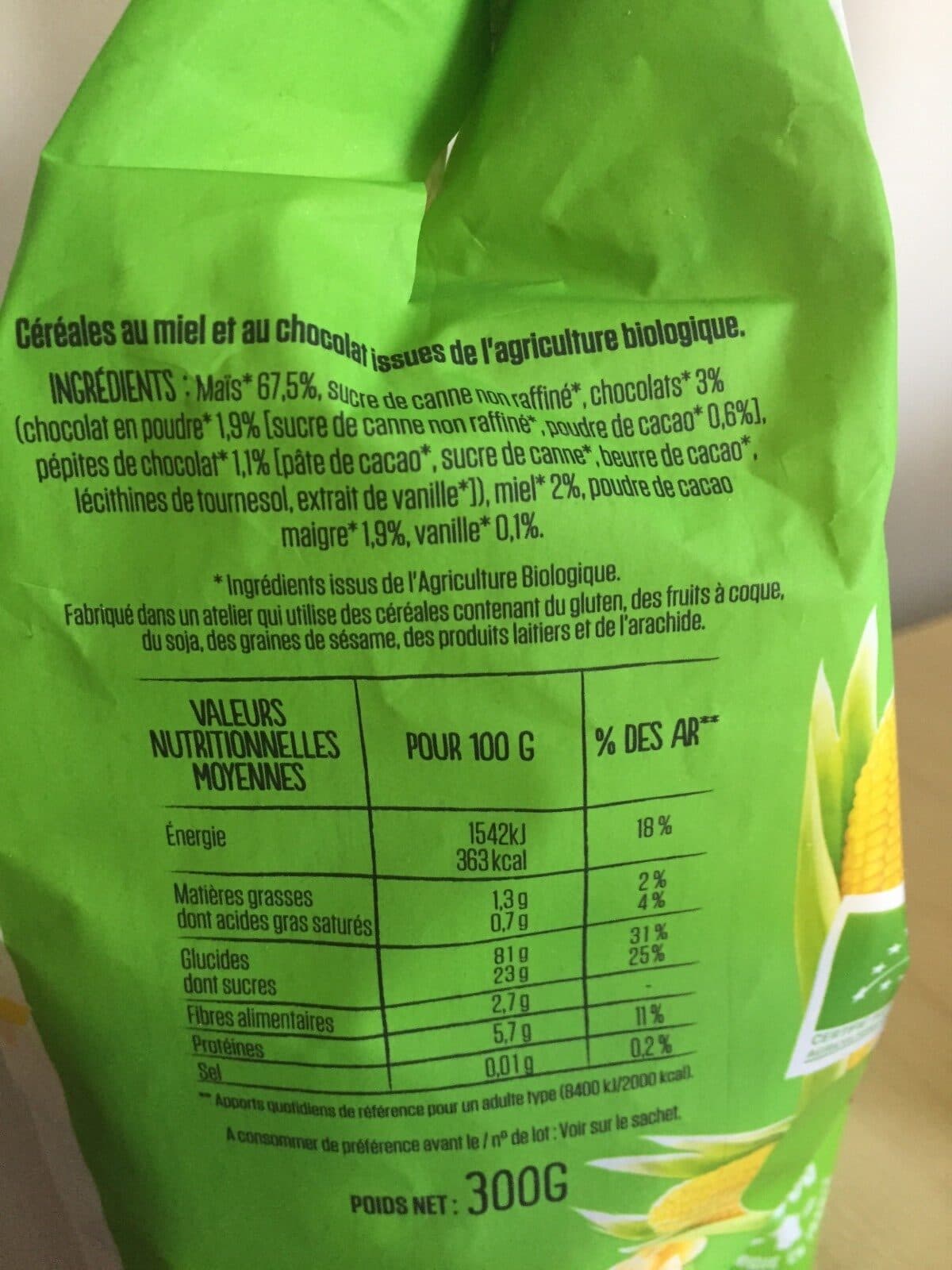 Open Food Facts Pop's Choc & Miel packshot