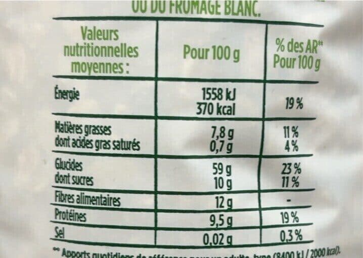 T&C Bio Muesli noisettes, raisins, seigle complet, blé sans sucres ajoutés packshot