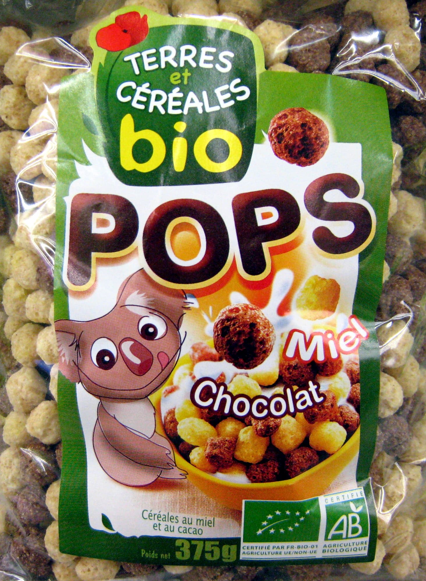 TERRES ET CÉRÉALES BIO Pops miel chocolat Bio Terres et Céréales packshot