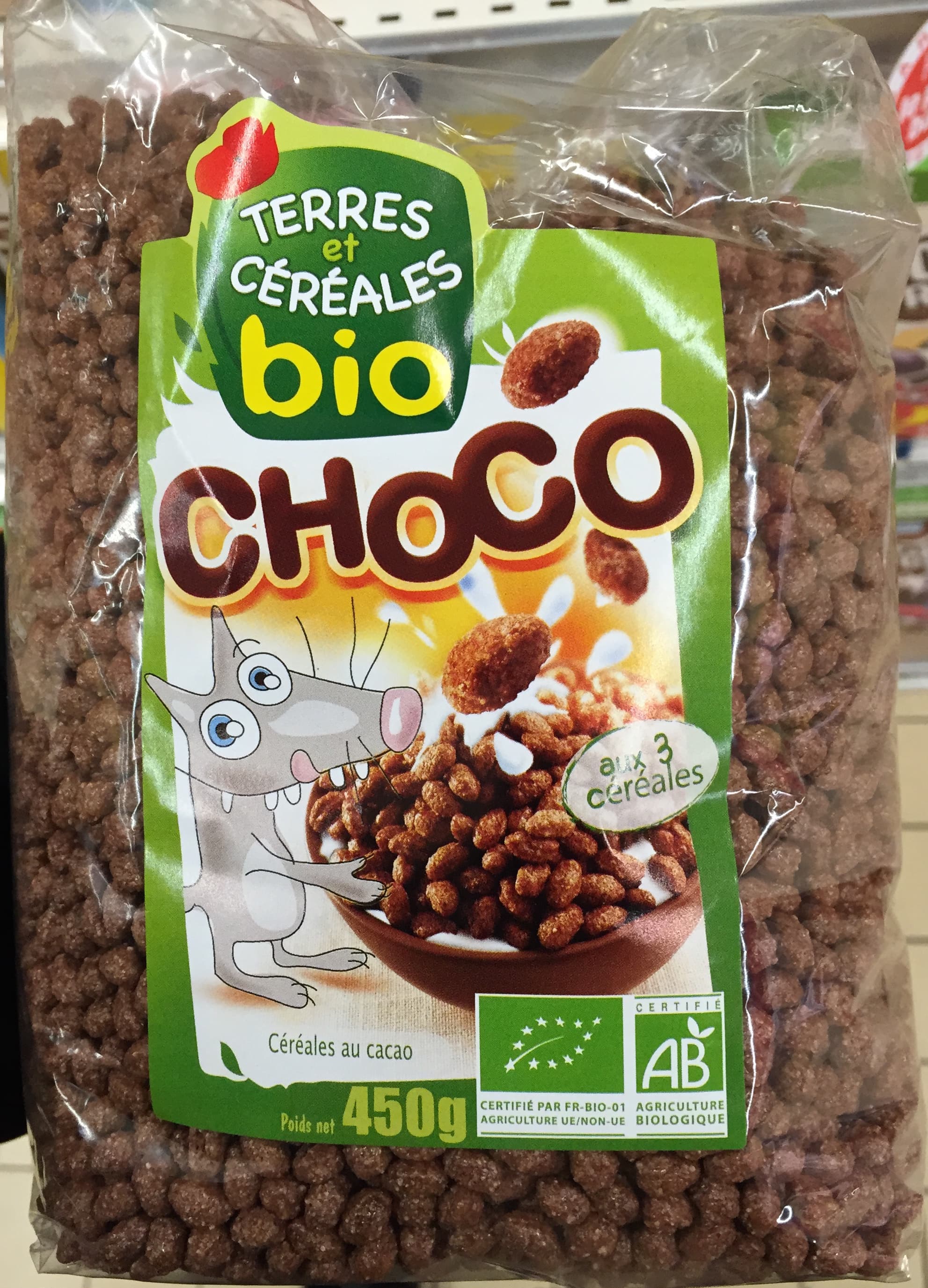 Terres et Céréales Choco aux 3 céréales packshot