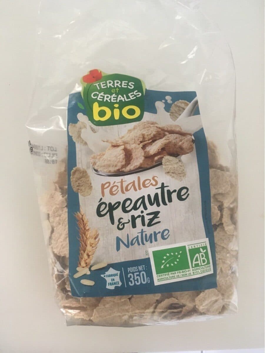 Terres et Céréales Bio Pétales épeautre complet & riz packshot