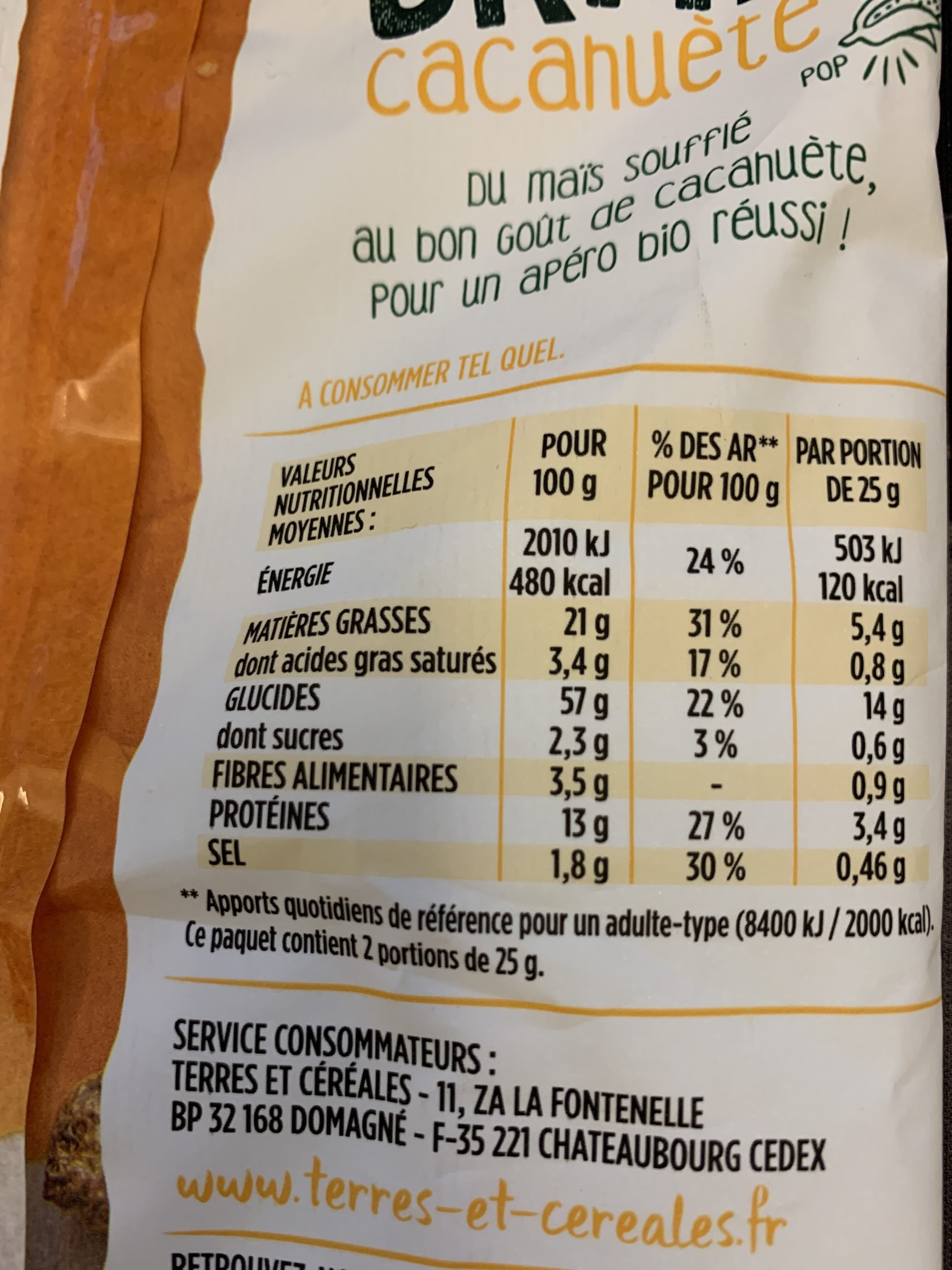 Terres Et Cereales Bio Crack' Cacahuète packshot