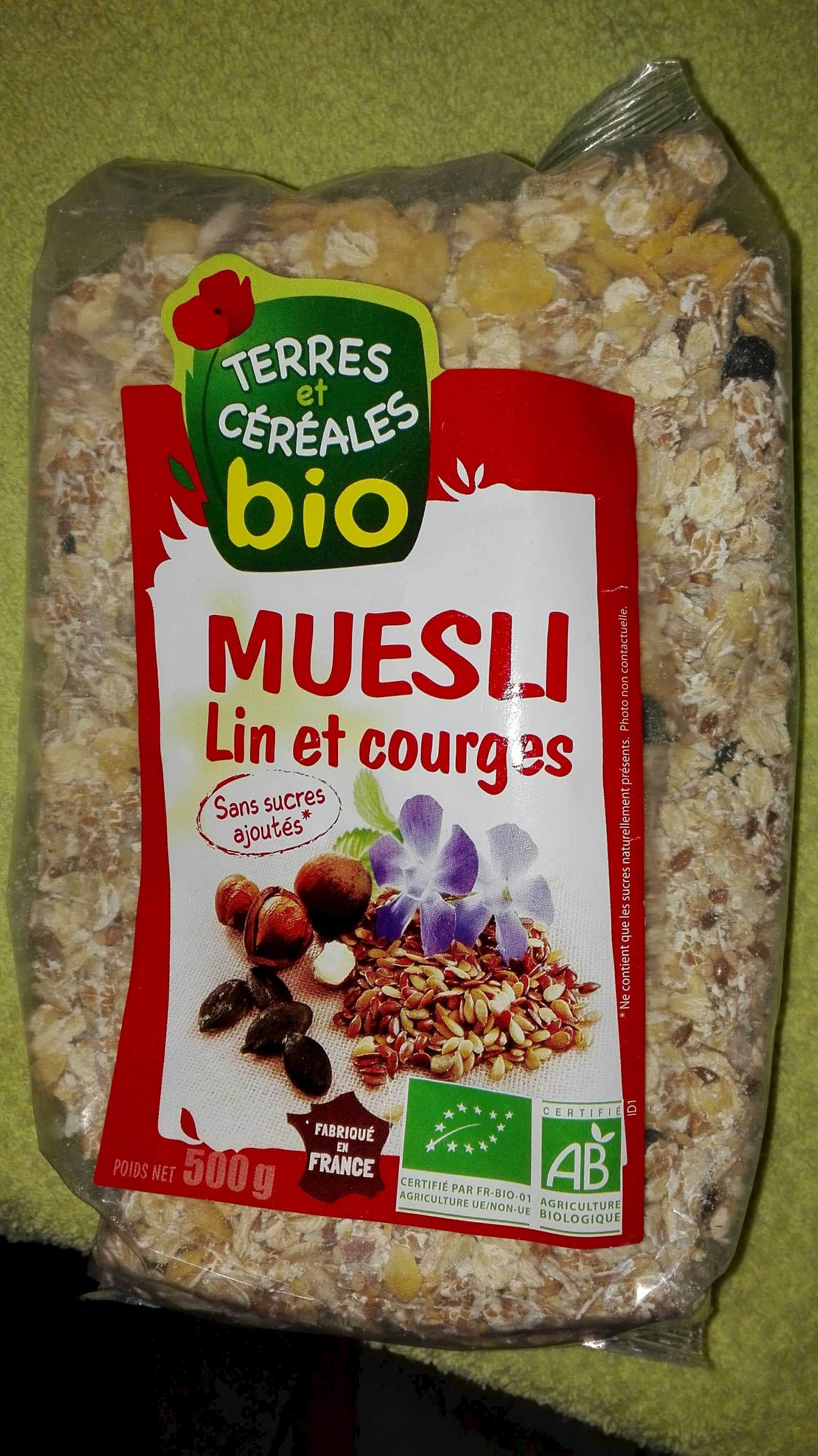 TERRES ET CÉRÉALES BIO Muesli lin et courges bio packshot