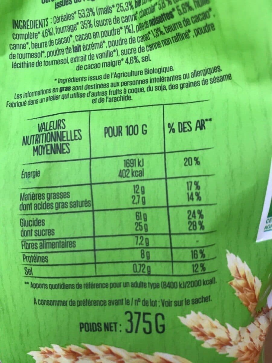 Terres et Céréales Crok fondant tout choco packshot