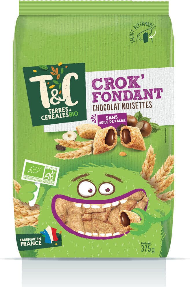 Terres et Céréales Bio Crok'fondant chocolat noisettes packshot