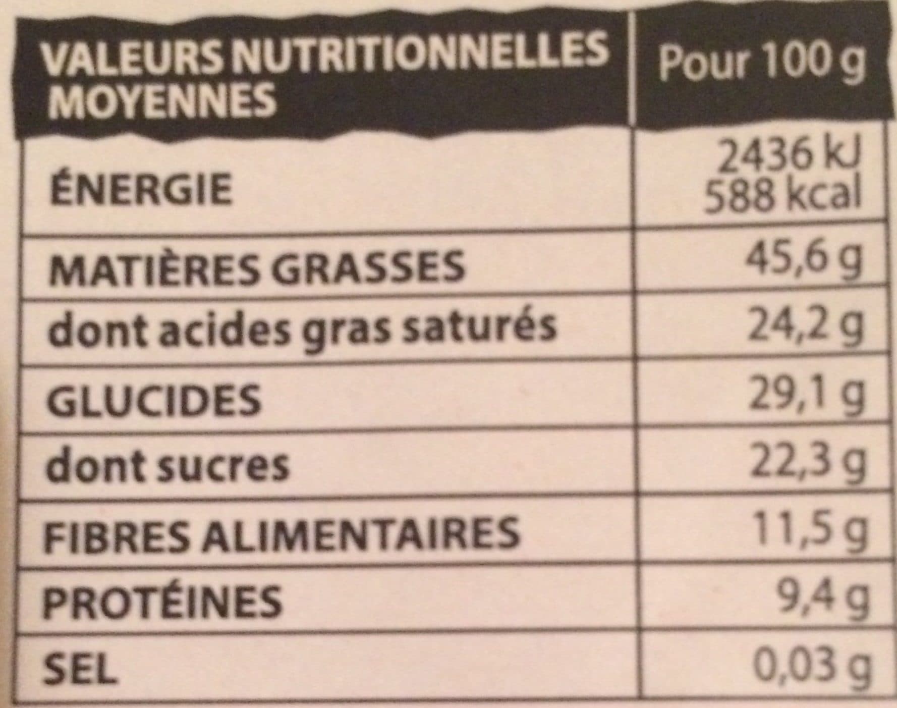 Grillon d'or Chocolat noir éclats de noix packshot
