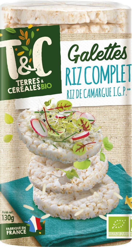 Terres et Céréales Galettes rondes au riz complet packshot