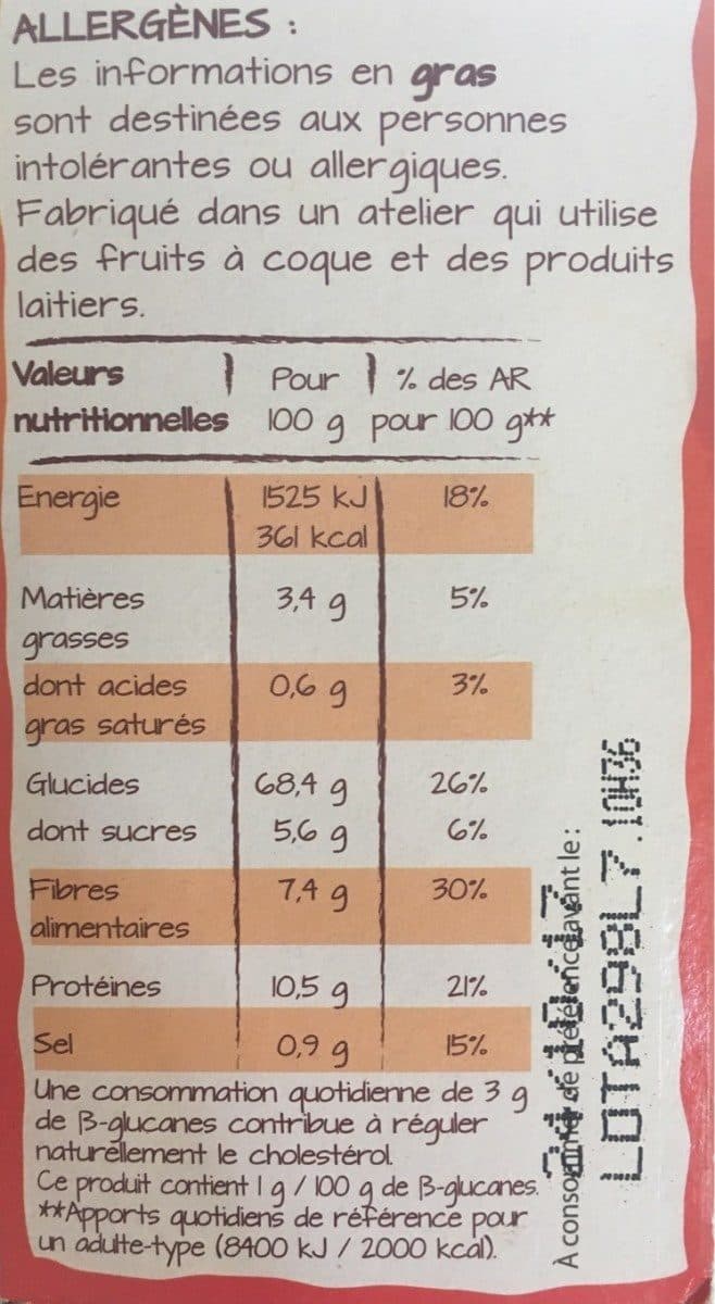 Terres et Céréales Bio Tartines Craquantes au Son d'avoine packshot