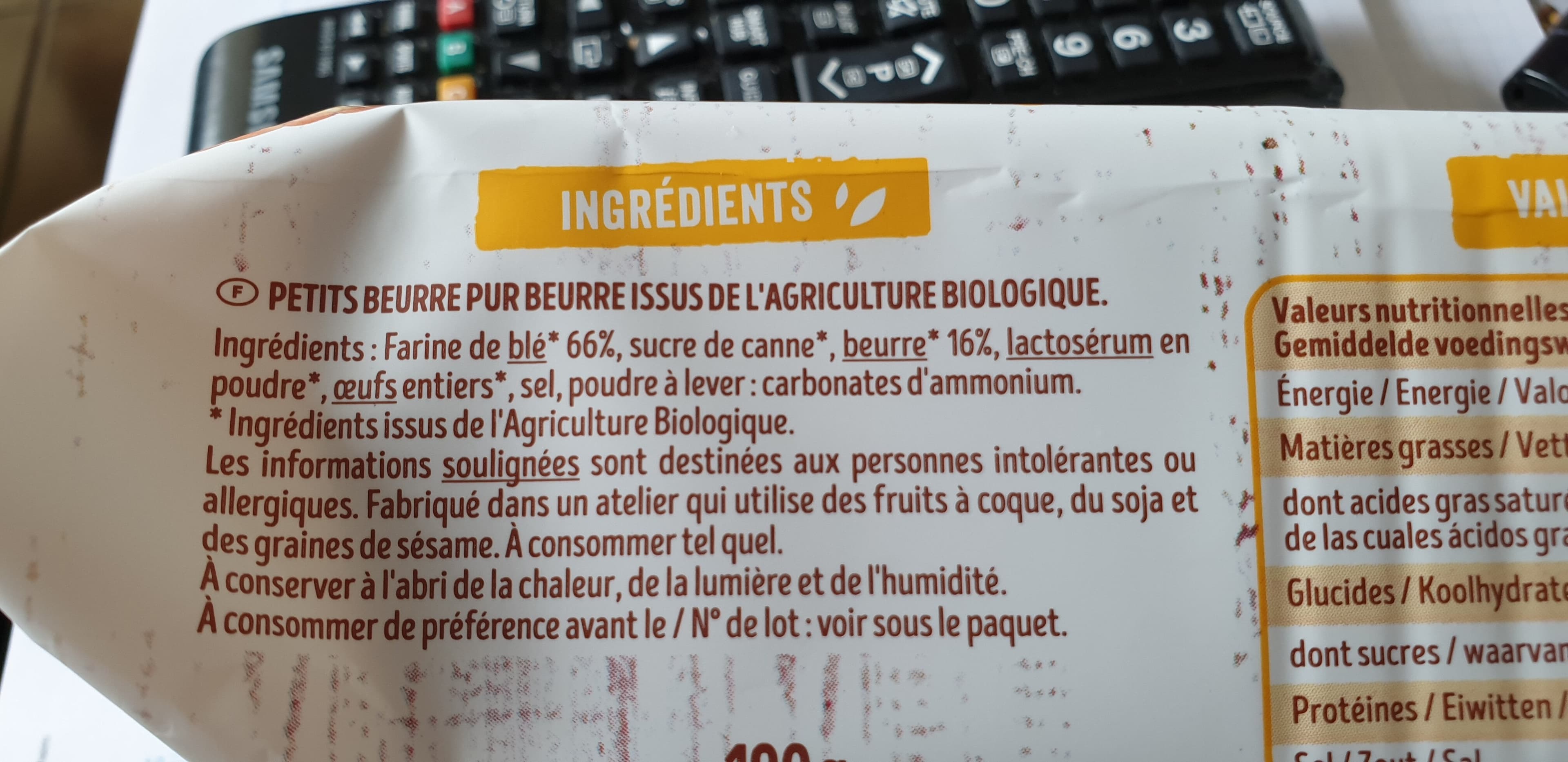 Grillon d'Or Petits Patissiers 190G Pur Beurre Bio packshot