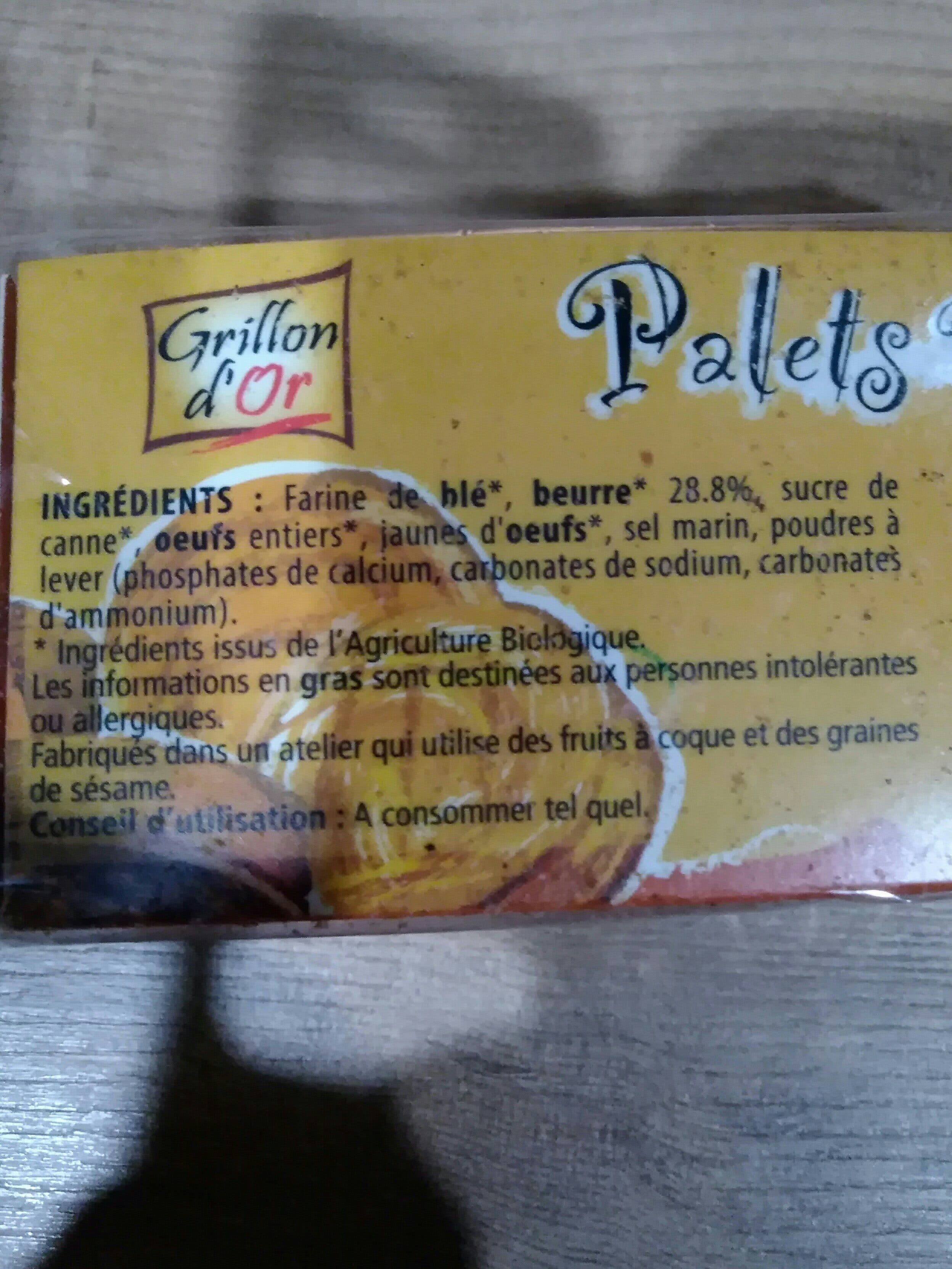 Grillon d'Or Palets Pur Beurre 115G Grillon Ab Bio packshot