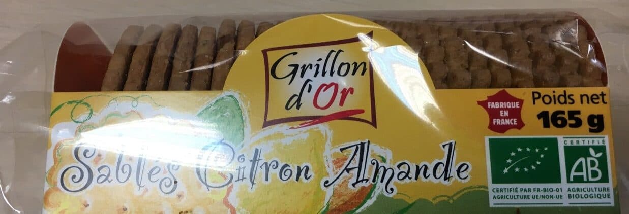Grillon d'Or Sablés Citron Amande packshot