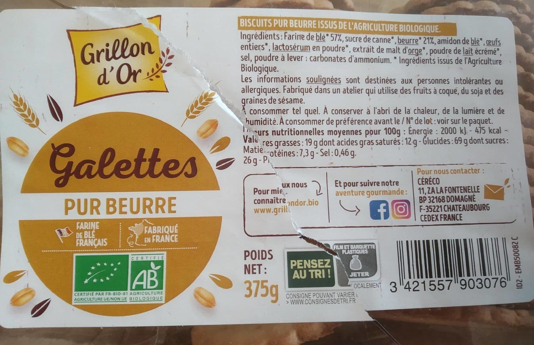 Grillon d'Or Galettes pur beurre packshot