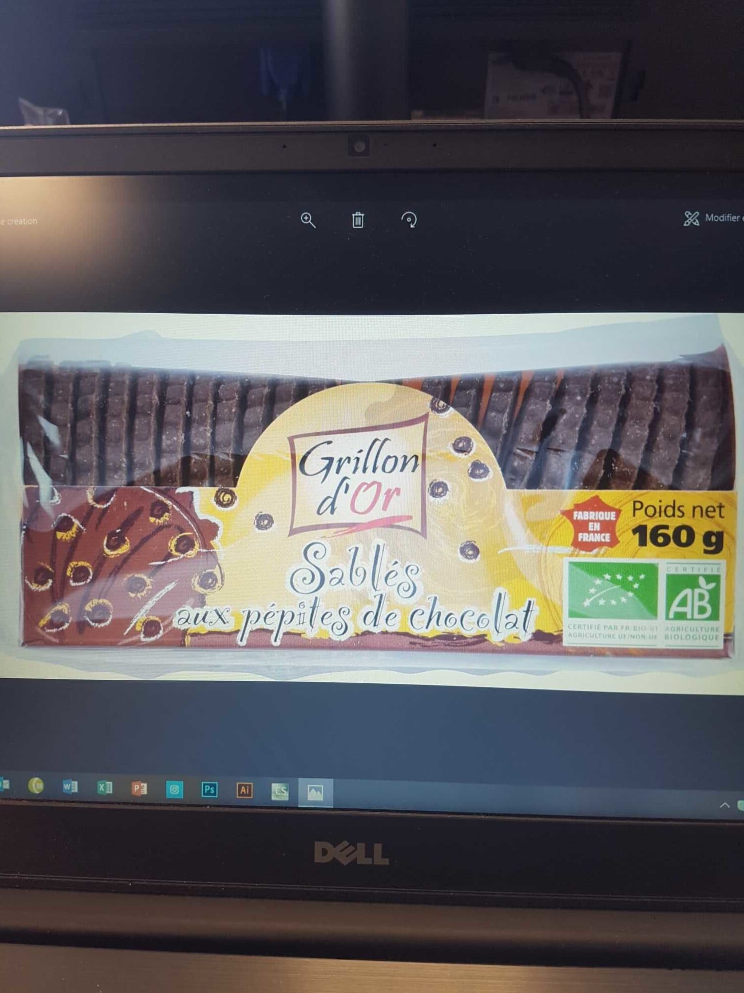 Grillon d'Or Sablés aux pépites de chocolat packshot
