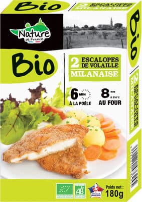 Nature de France 2 Escalopes Milanaises de Volaille packshot