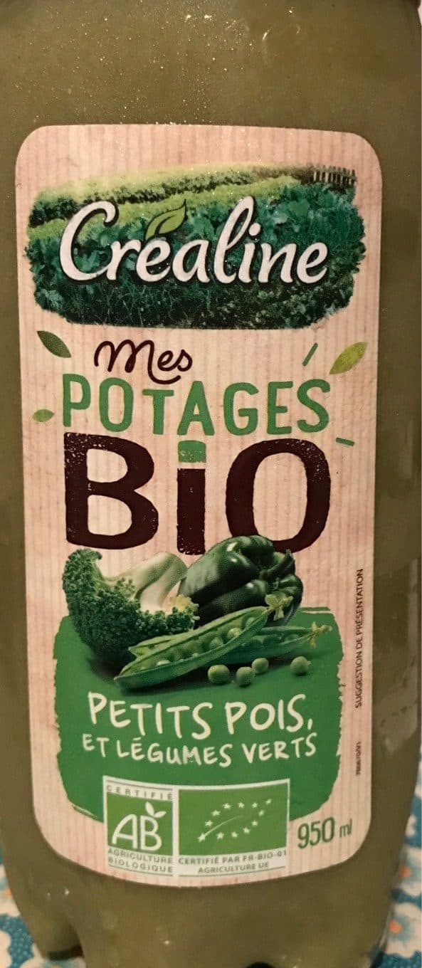Crealine Mes potages Bio Petits pois et légumes verts packshot