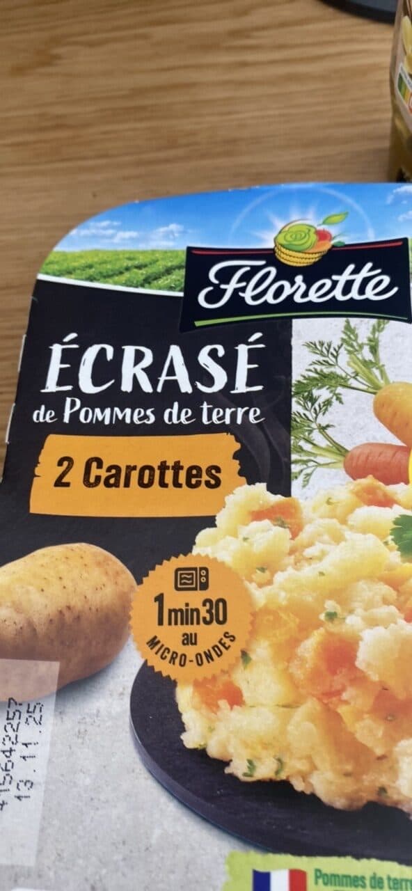 Florette L'écrasé pommes de terre aux 2 carottes packshot