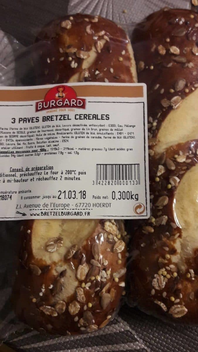 Burgard 3 Pavés Bretzel Céréales packshot