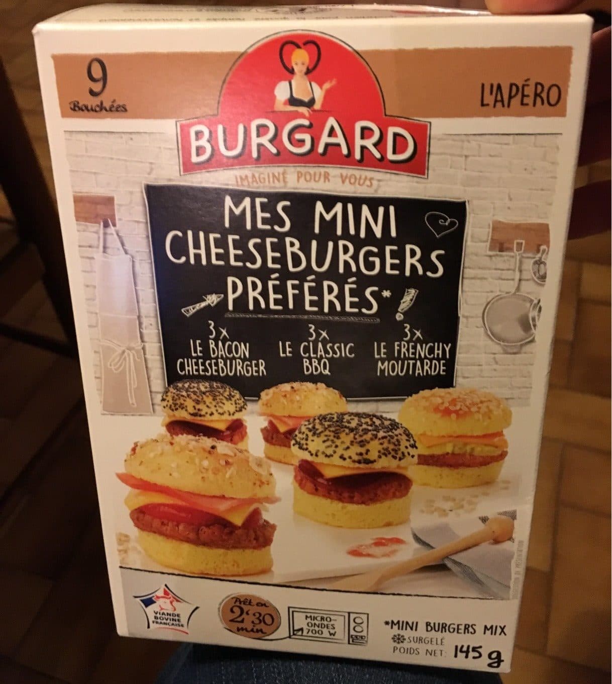 Burgard Mes mini cheeseburgers preferes packshot