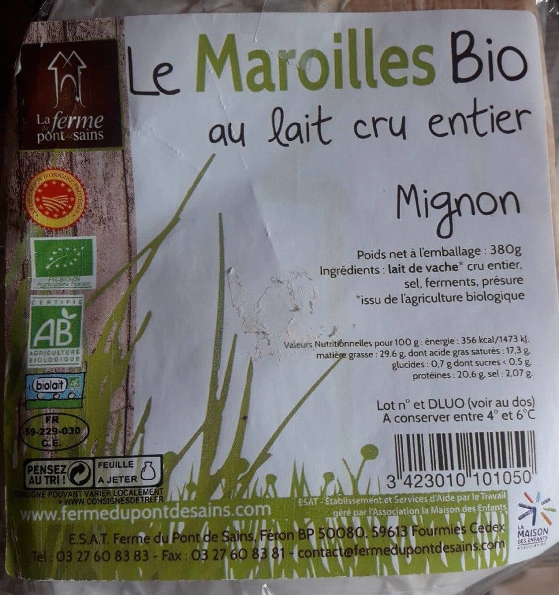 Open Food Facts Maroilles au lait cru packshot