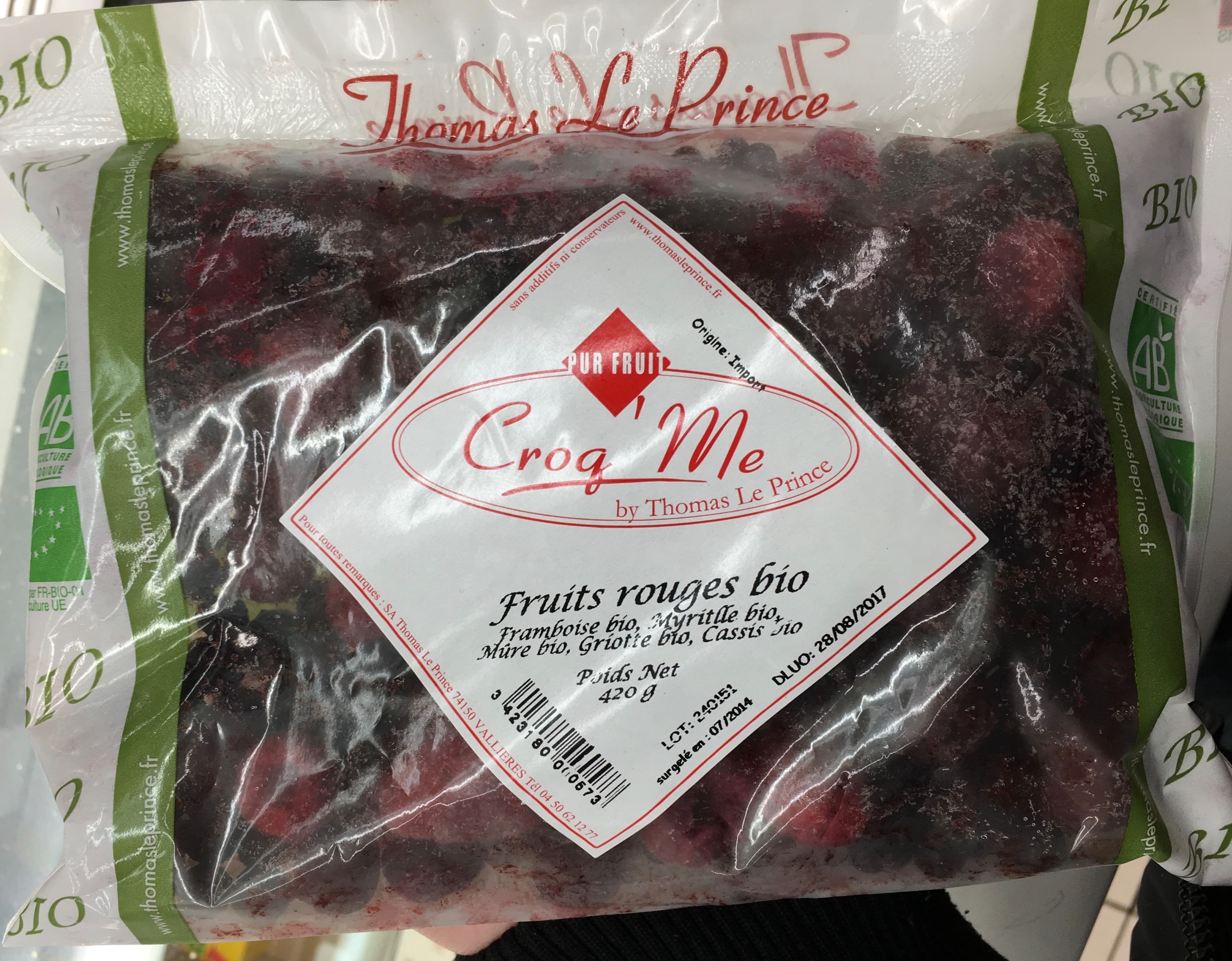 Thomas Le Prince Croq'Me Fruits rouges bio packshot