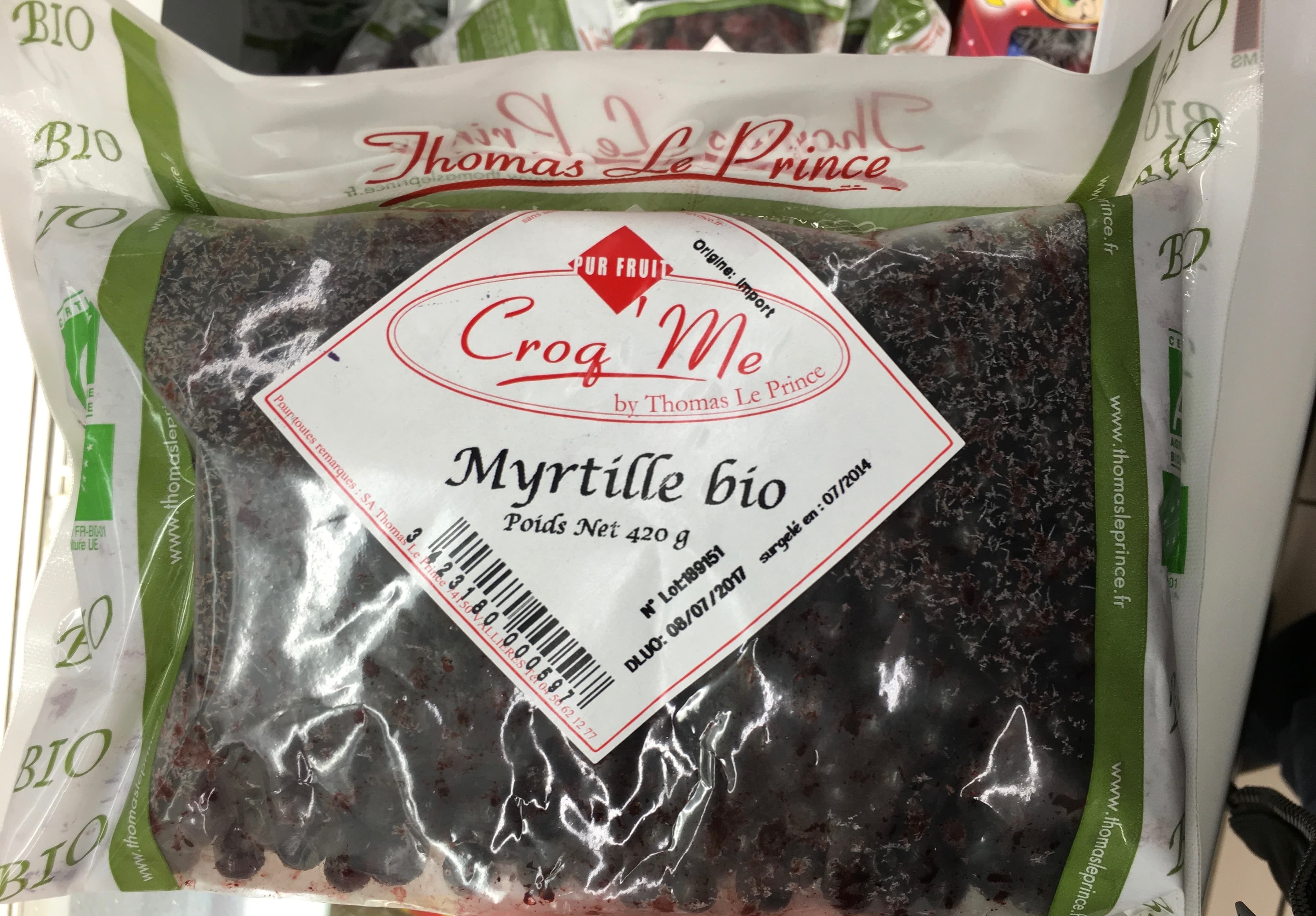 Thomas Le Prince Croq'Me Myrtille bio packshot