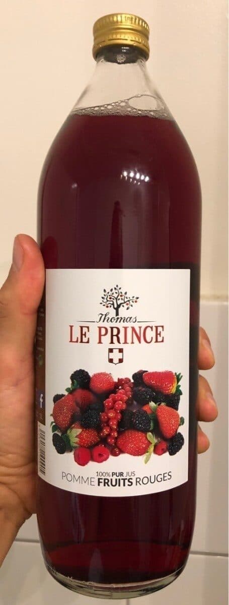 Thomas Le Prince 100% pur jus pomme fruits rouges packshot