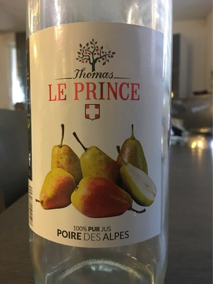 Thomas le prince Jus Poire des alpes packshot