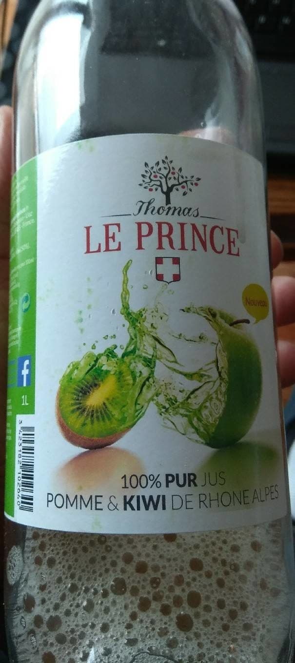 Thomas Le Prince 100% pur jus pomme & kiwi de Rhône-Alpes packshot