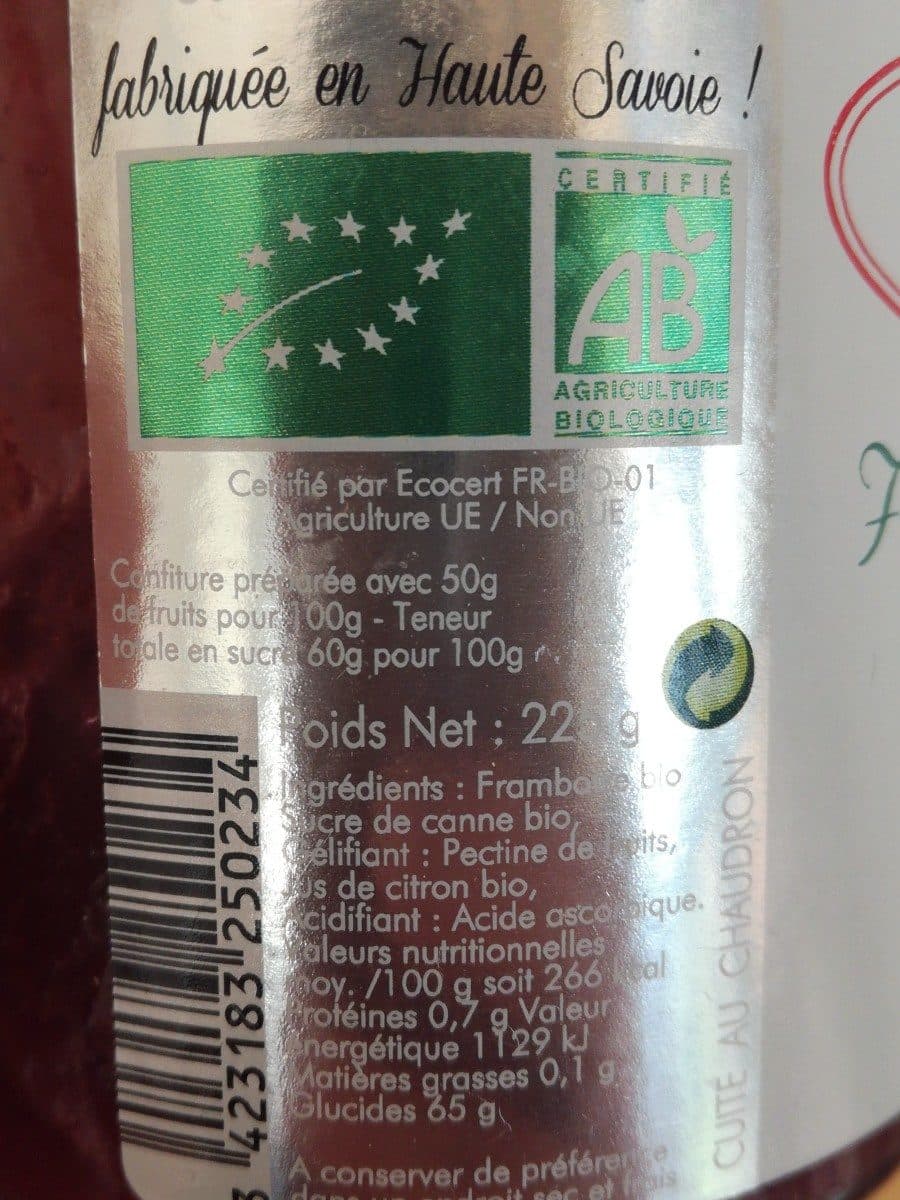 Thomas le prince Confiture Framboise épépiné bio packshot