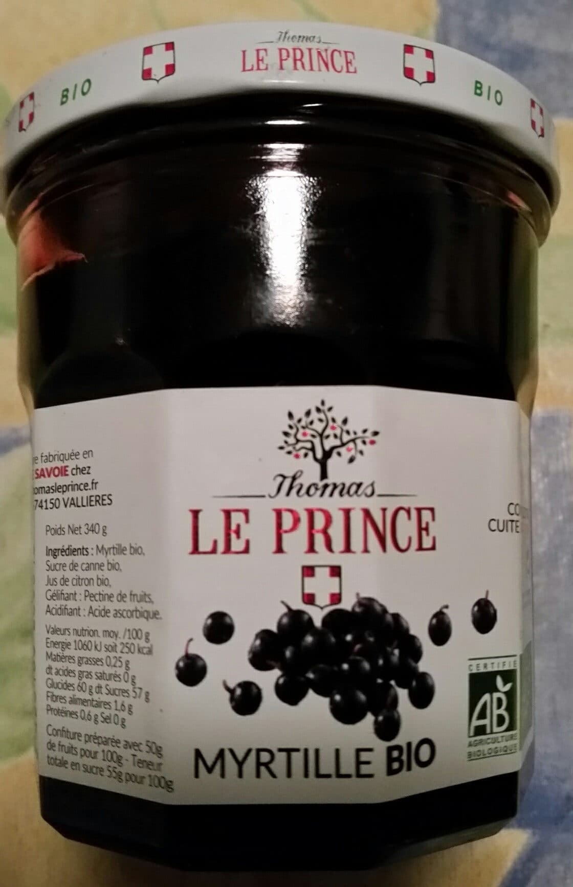Thomas le prince Confiture de Myrtilles packshot