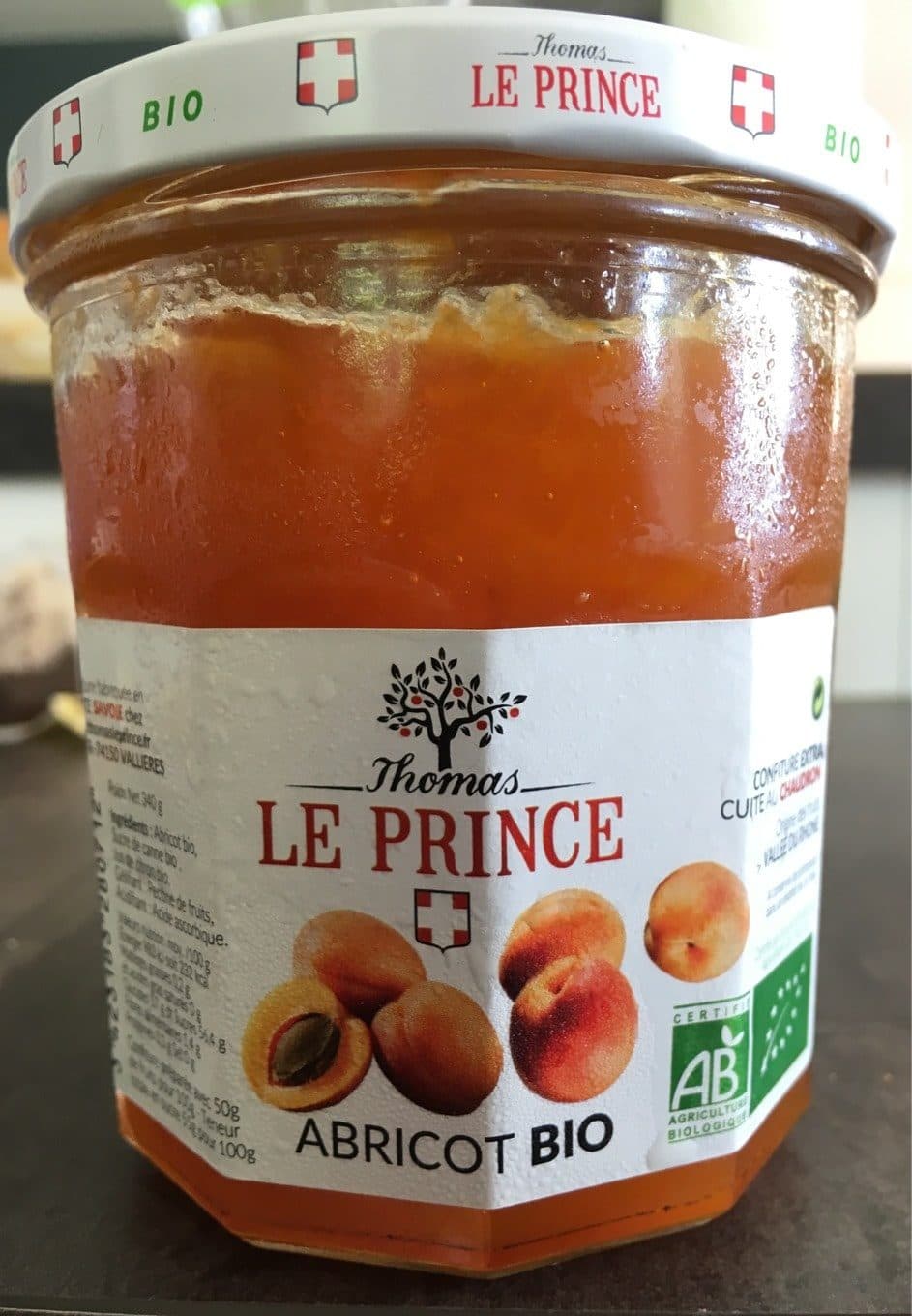 Thomas le prince Confiture extra abricot bio packshot