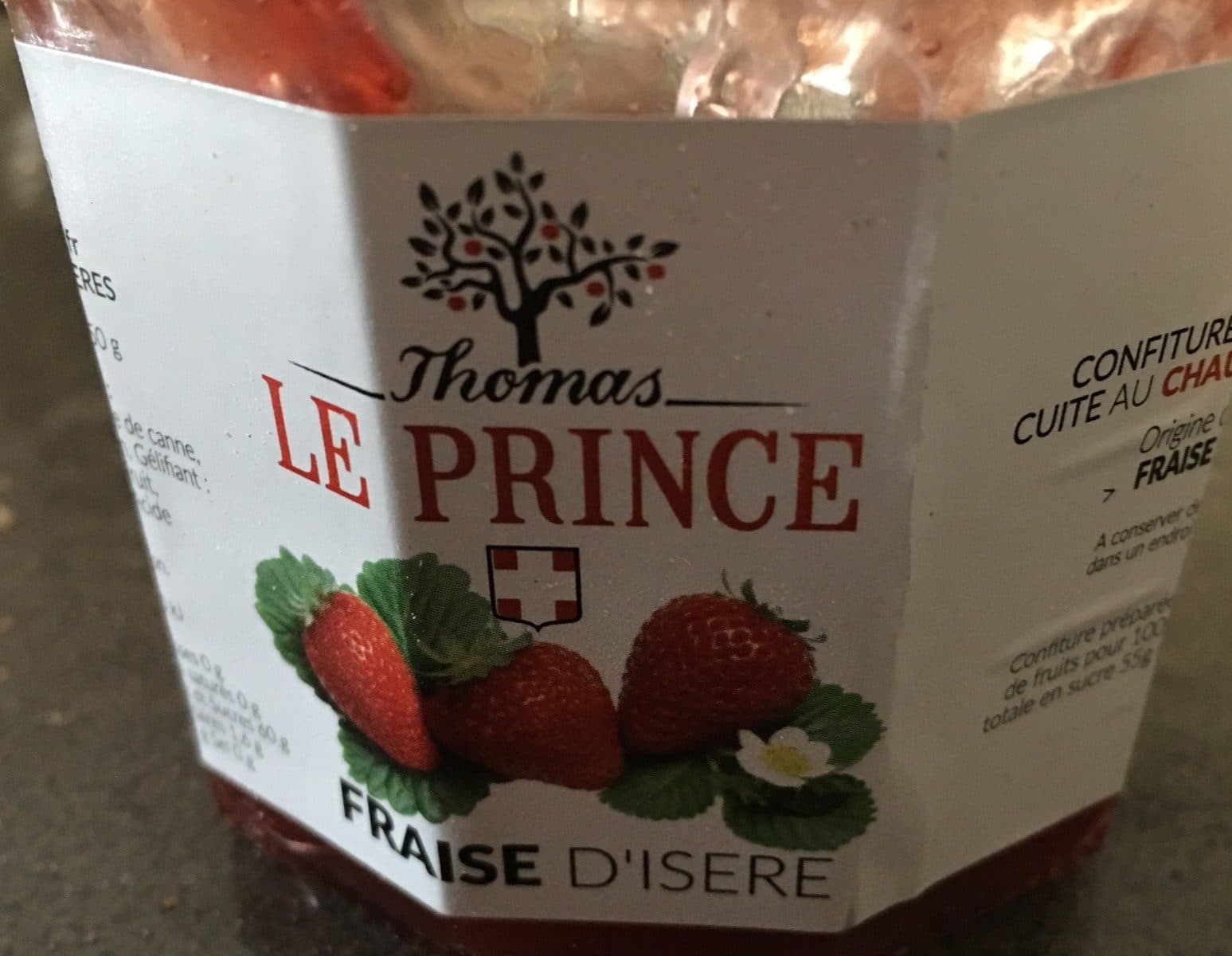 Thomas Le Prince Confiture extra fraise de la vallée du Rhône packshot