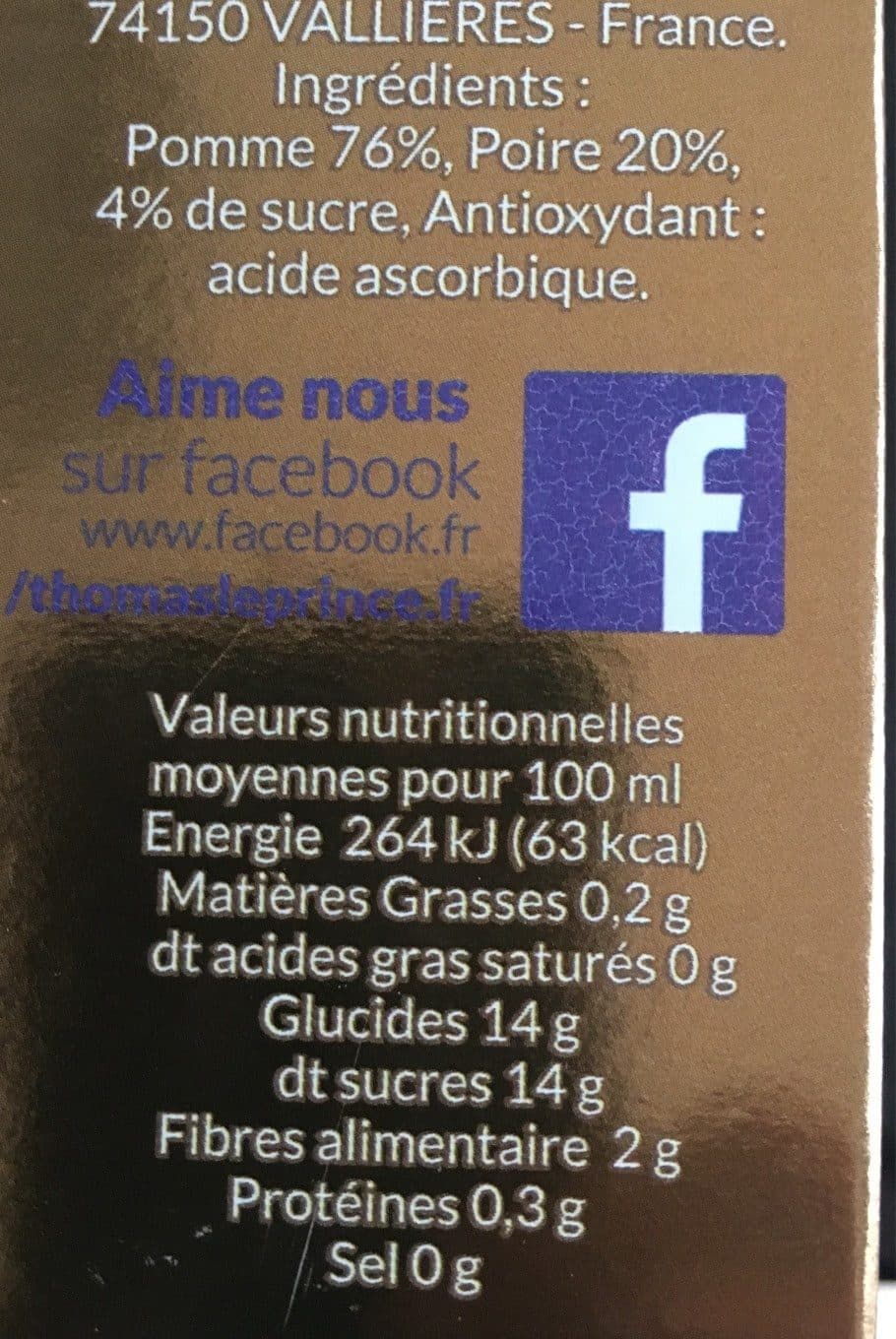 Thomas Le Prince Pomme et poire packshot