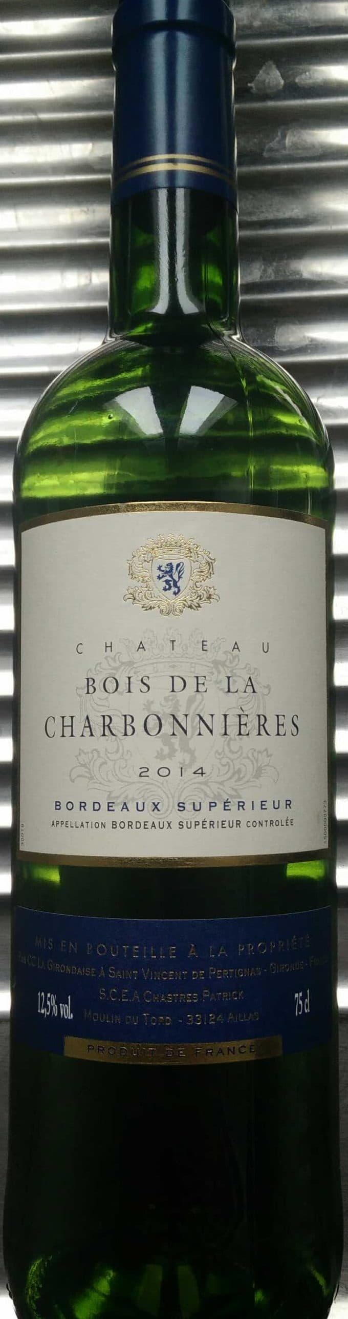 Château Bois de la Charbonnières Bordeaux Supérieur packshot