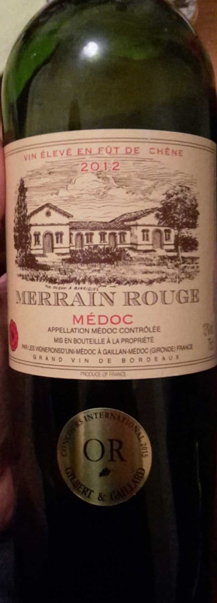 Producta Vignobles Château Merrain Rouge packshot