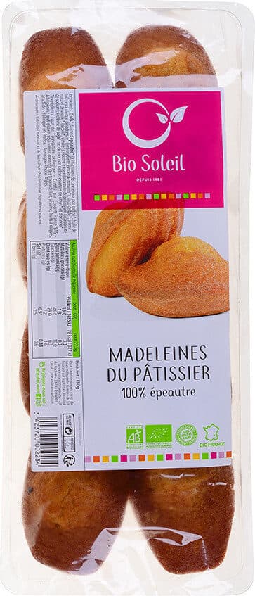 Bio Soleil Madeleines du Pâtissier 100% epeautre packshot