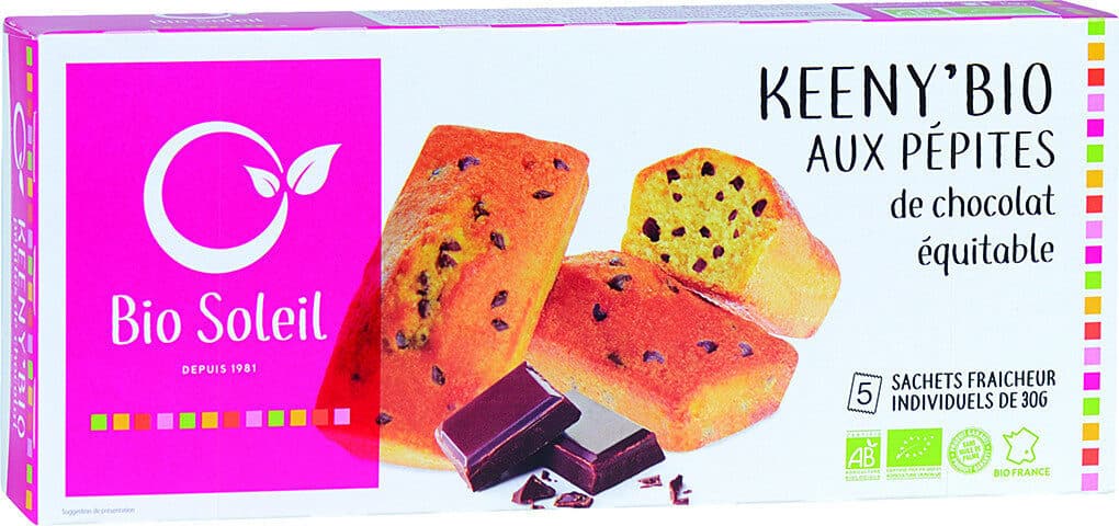 Bio soleil Keeny'Bio aux pépites de chocolat équitable packshot