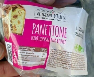 Artigiani d'Italia Panettone traditionnel pur beurre packshot