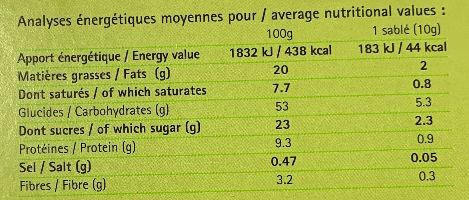 Bio la vie Sablés Pur Beurre aux amandes packshot