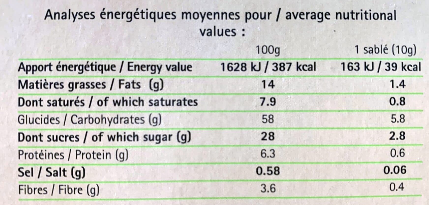Bio la Vie Sablés Pur Beurre Aux Châtaignes packshot