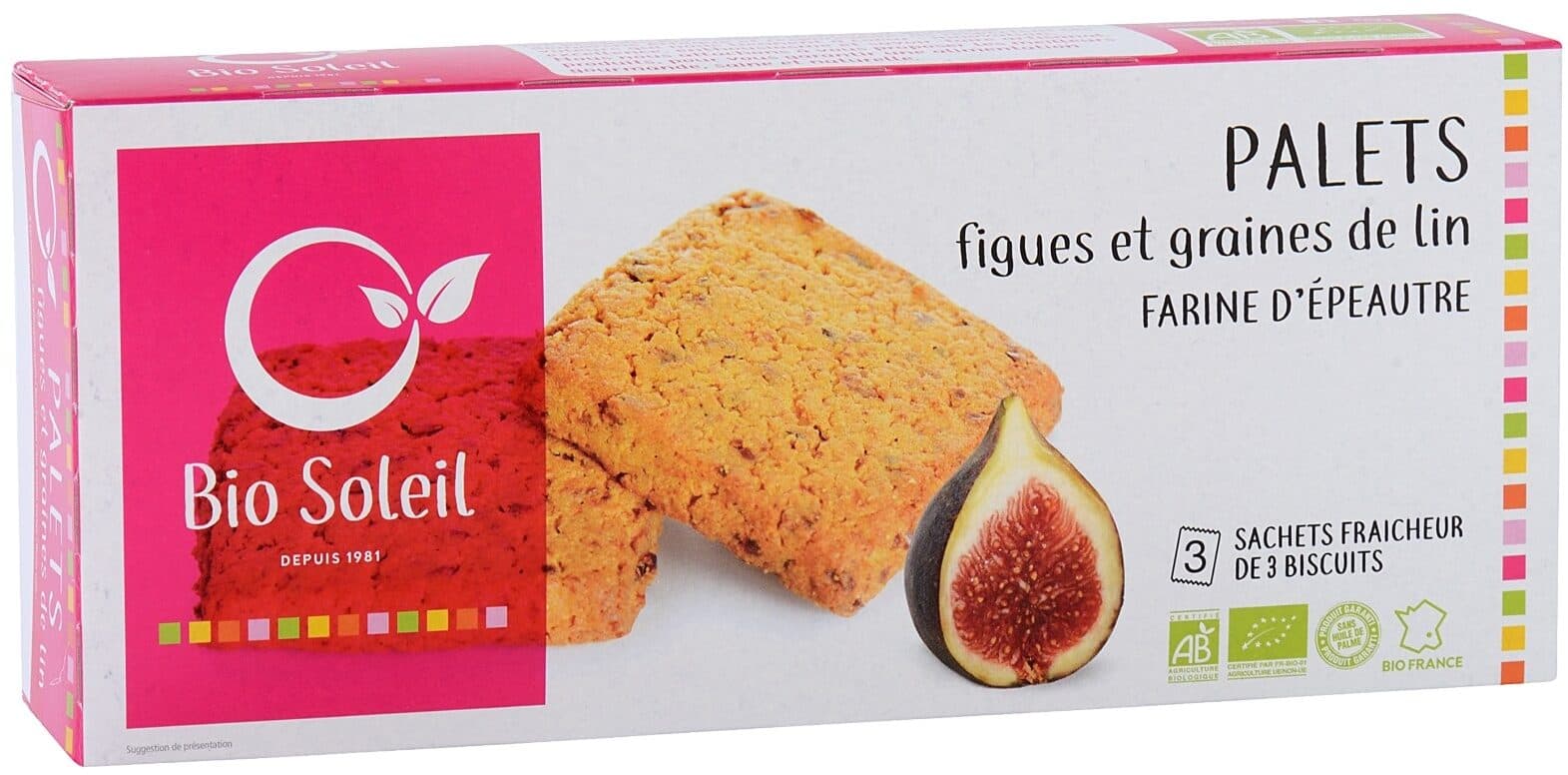 bio soleil Palets figues et graines de lin farine d'épeautre packshot