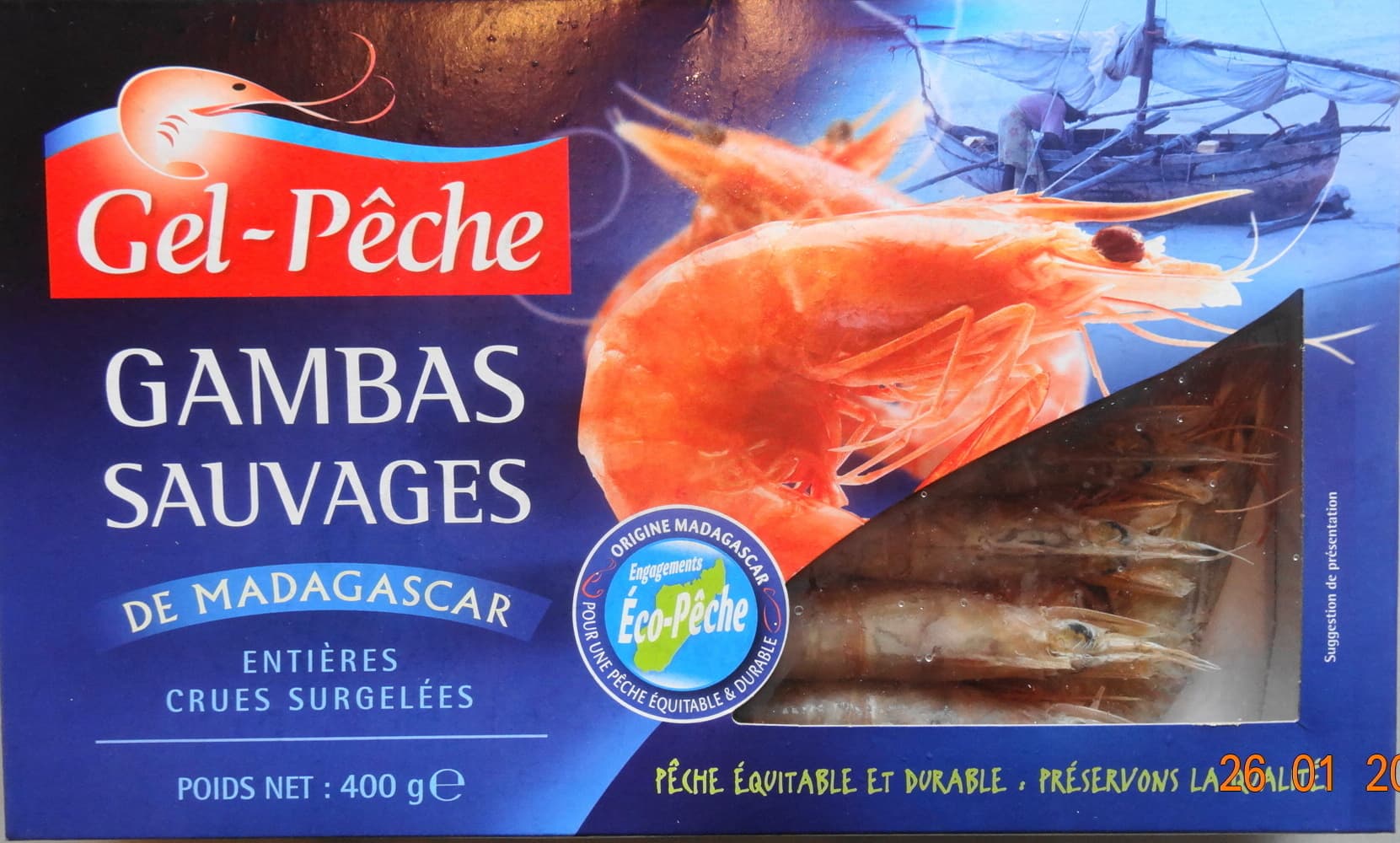 Gel-Pêche Gambas sauvages de Madagascar packshot