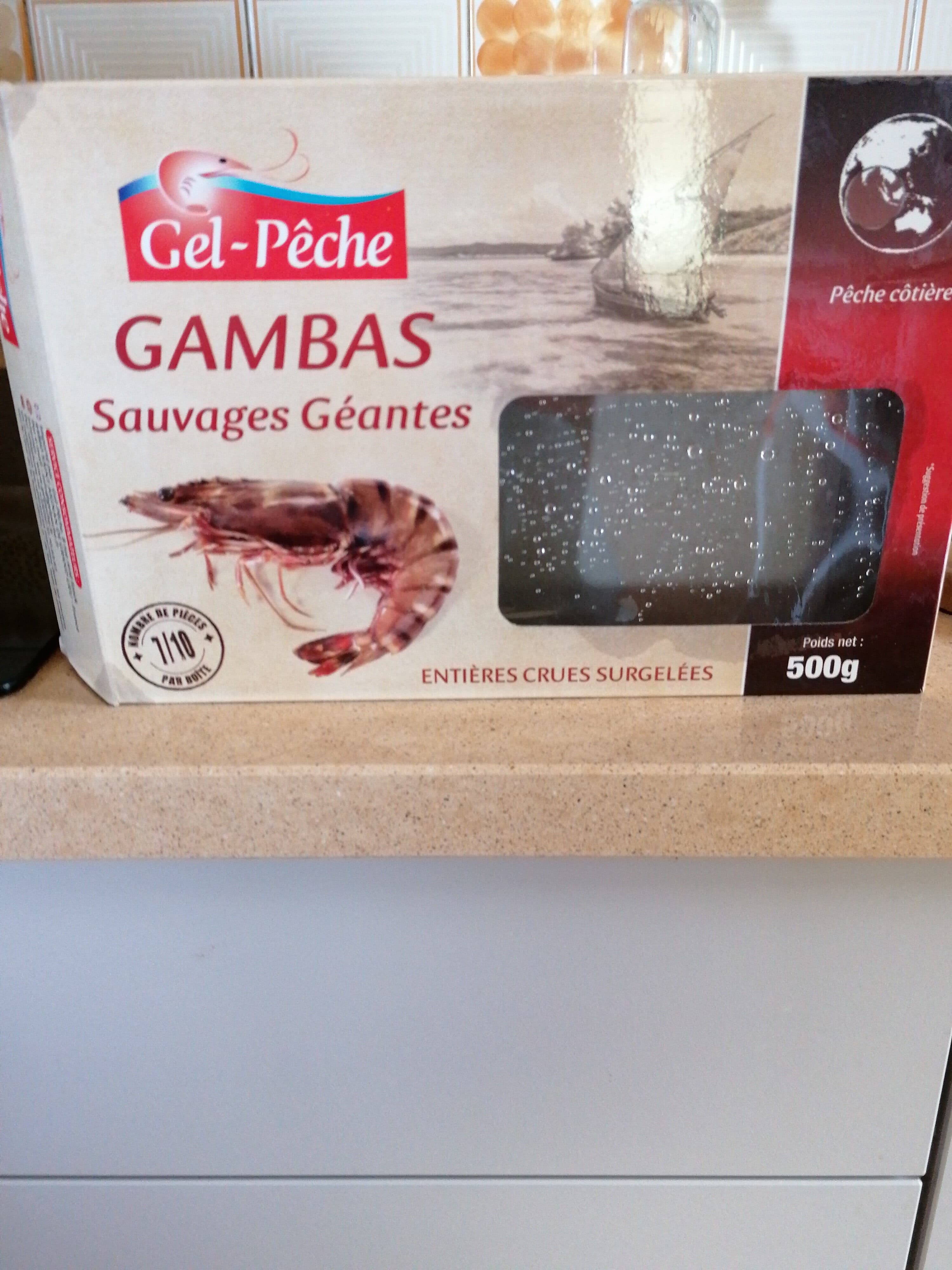 Gel-Pêche Gambas sauvages géantes GELPECHE, 10 pièces packshot