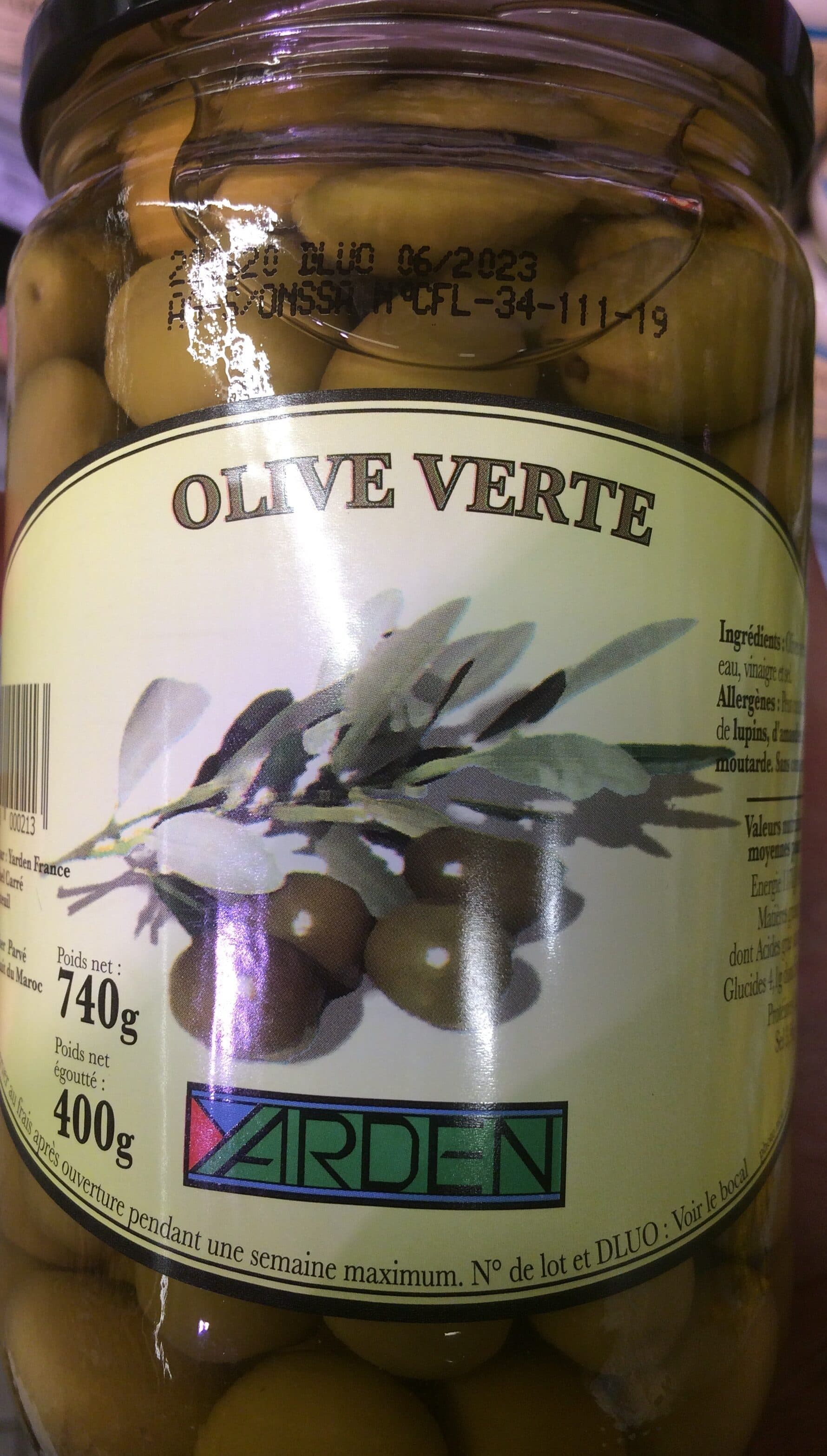 Yarden Olives vertes packshot