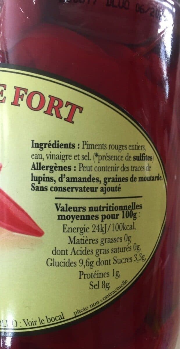 Open Food Facts Piment rouge fort packshot