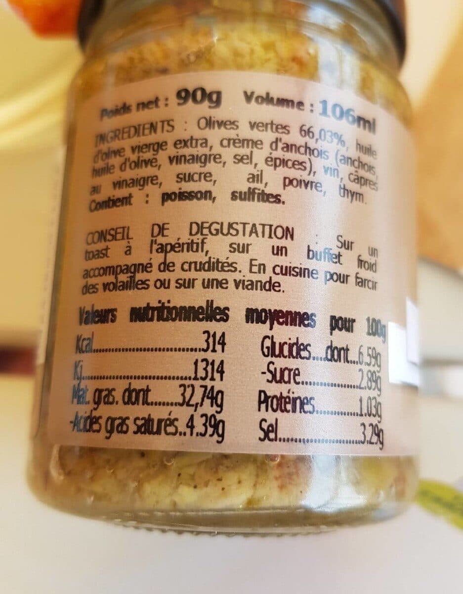 Open Food Facts Tapenade verte packshot