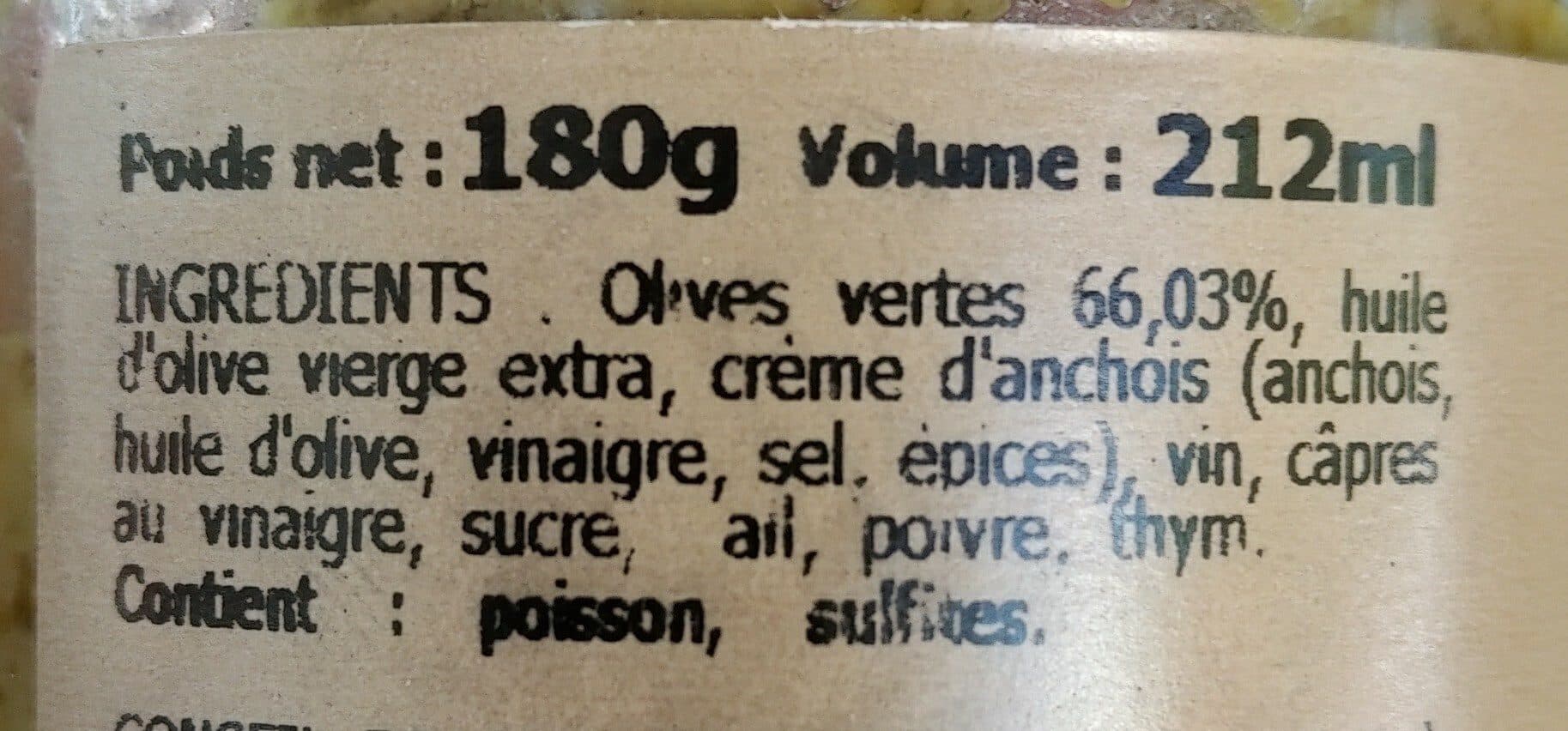 Open Food Facts Tapenade verte packshot