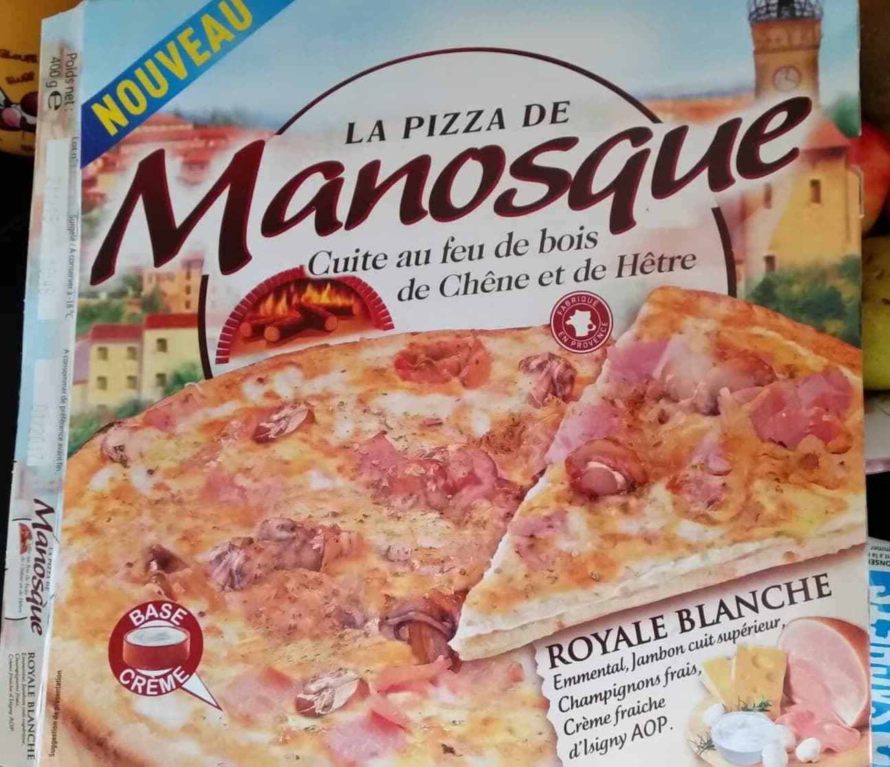 Manosque Pizza royale blanche packshot