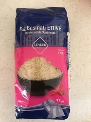 Leader Price Riz basmati étuvé packshot